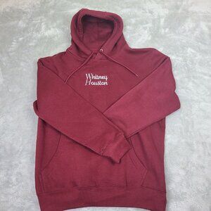 Whitney‎ Houston Hoodie Hooded Sweatshirt Maroon Unixex Size Medium